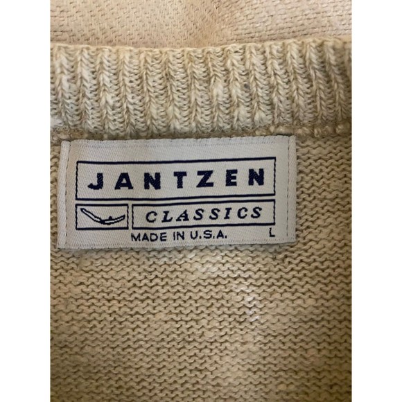 Vintage Jantzen USA Made Embroidered Bird/ House Women’s Woven Sweater Size L - Picture 16 of 16